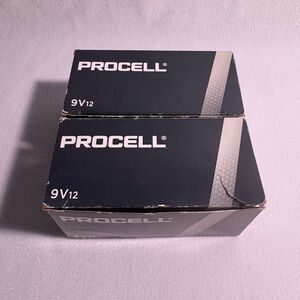 Procell 9V Batteries 2X 12 Pack Brand New 24 Batteries Total.
